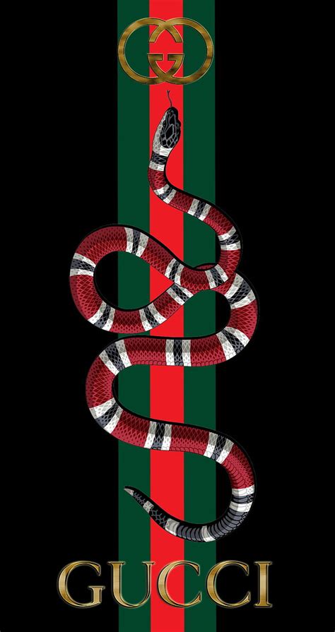 Gucci snake logo background